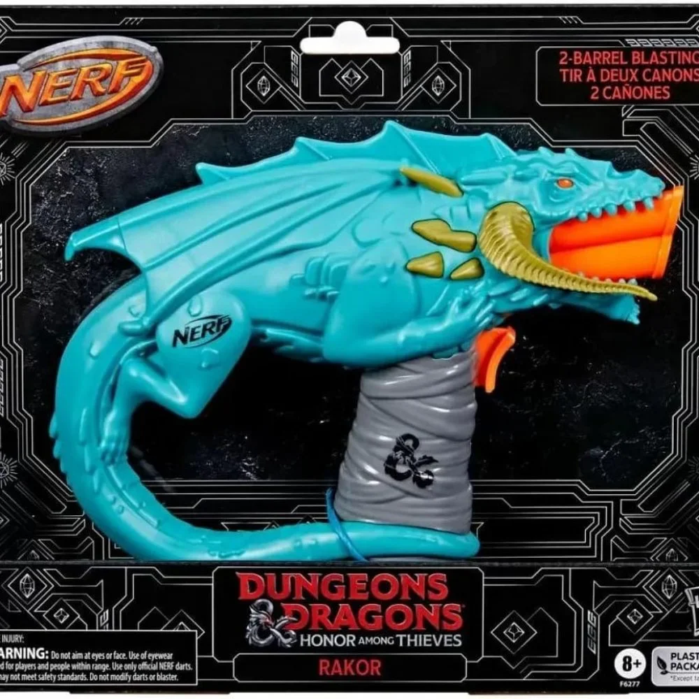 NEW NERF Dungeons & Dragons Rakor Blaster Dart Gun Outdoor Games with Darts $15